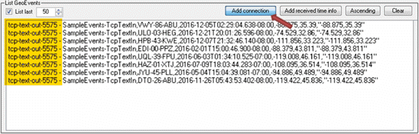 GeoEvent Logger add connection information GeoEvent Logger add connection information