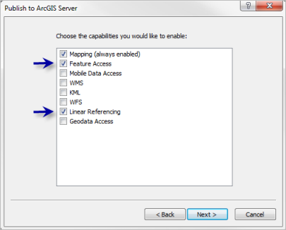 Enabling map services Enabling map services
